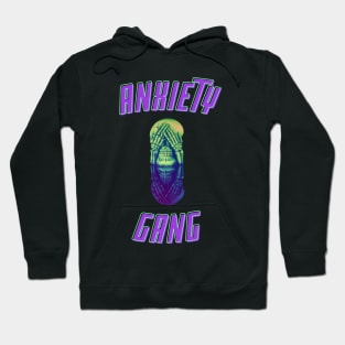 Anxiety Gang Skull covering eyes Hoodie